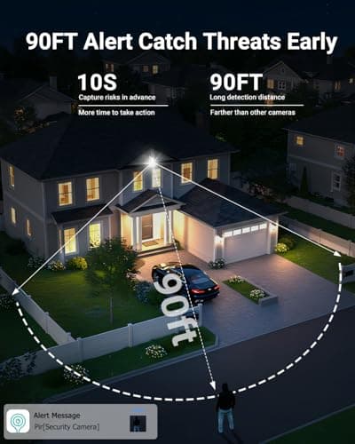 obligz AOV Security Camera Wireless Outdoor, 24/7 Continuous Recording Camera for Home Security, 2K Solar Cameras Wireless Outdoor, 360°PTZ with Night Vision,Auto Tracking,64G Local Storage(Included) 6