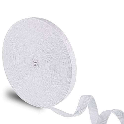 Deekin 100% Cotton Twill Tape Ribbon, 1/2 Inch ×25 Yards Natural Herringbone Webbing Sewing Ribbon for DIY Crafts, Gift Wrapping, Dress Making & Sewing Projects