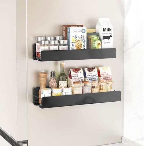 Kitstorack 2 Pack Spice Rack Wall Mount for Home, Kitchen, Pantry Organizers and Storage 6