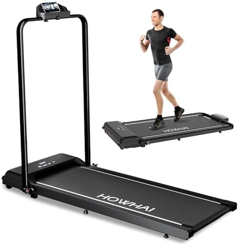 HOWHAI Walking Pad Treadmill with Incline, 2 in 1 Foldable Under Desk Treadmills for Home/Office, Portable Treadmill with App, Bluetooth Music, Remote Control & LED Display (300lbs Capacity)
