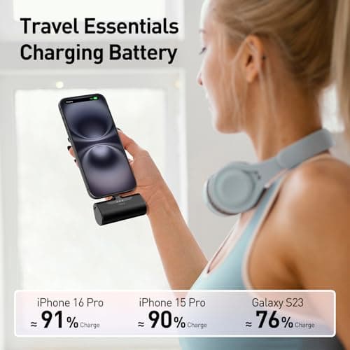 iWALK Portable Charger for iPhone 17/16/15 USB-C Small Power Bank 20W 4,500mAh Fast Charging Battery Pack Compatible with iPhone 15/16/17 Plus/17 Pro/17 Pro Max, Samsung Galaxy S25/S24/S23 Android 5