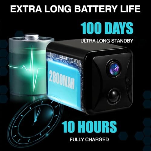 YISPK 4G LTE Hidden Camera,Cellular Security Camera No WiFi with 4G SIM Card, 4K HD Portable Car Spy Camera, 160° Wide View, with Night Vision, AI Motion Detection Alert App Control 4