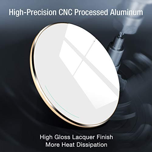 TOZO 2025 Upgraded Wireless Charger 15W Max Fast Wireless Charging Pad Compatible with iPhone 16/16 Plus/16 Pro Max /15/14/13/SE/12 Series, Samsung Galaxy S24/S23/S22 Series (No AC Adapter), Gold 6