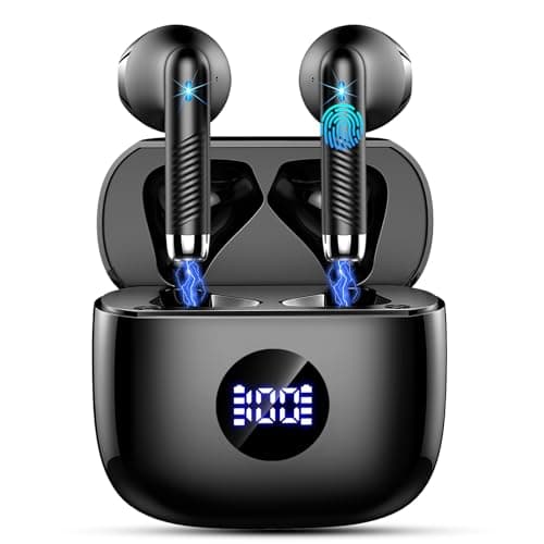 Wireless Earbuds, Bluetooth 5.4 Earbuds Stereo Bass, Bluetooth Headphones USB C in Ear Noise Cancelling Mic, Sports Earphones IP7 Waterproof, 40H Playtime Mini Charging Case Ear Buds for Android iOS
