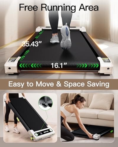 AKLUER Walking Pad with Incline, Under Desk Treadmill for Home, 2.5HP Portable Treadmills with Remote Control, 4 in 1 Incline Treadmill with LED Display 6