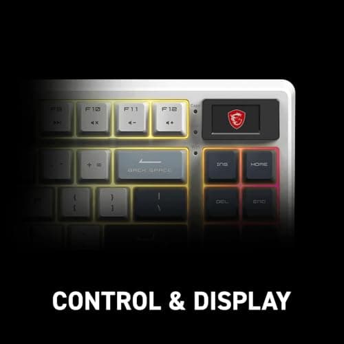 msi Forge GK600 TKL Wireless Sky - Mechanical Linear SWITCHES - Dye-Sublimated PBT Keycaps, Anti-Slip Base, RGB LED, USB 2.0, Bluetooth, 2.4 GHz - Tenkeyless 5