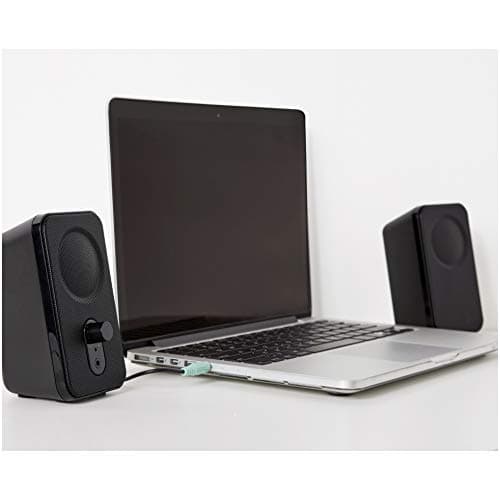Amazon Basics AC-Powered Computer Speakers for Desktop or Laptop PC with Volume Control, Headphone Jack, Black (US Version) 8