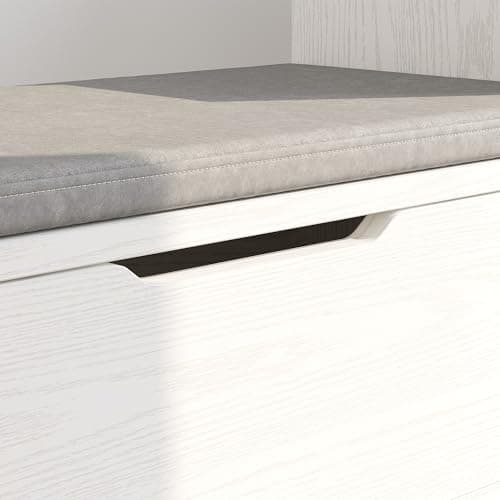 IRONCK Storage Bench, Entryway Shoe Bench with Flip Top Storage Space and 2 Drawers, Holds up to 330lb Shoe Rack with Removable Seat Cushion and Shoehorn for Entryway/Hallway(39.4in, White) 7