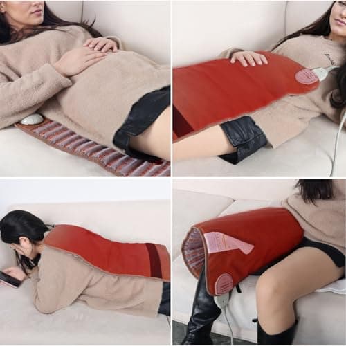 UTK Far Infrared Heating Pad, Weighted Heating Pad for Back Pain, 4-in-1 Photon Deep Therapy, 4H Auto Off, Hotter to 159℉, Overheat Protection, Memory Function, Gifts for Women,16'' x 24'' 8
