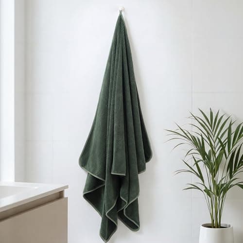 REDKISS Pack of 1 Jumbo Bath Sheet, 40 x 80 Inches Microfiber Oversized Bath Towel for Bathroom, Extra Large & Lightweight, Quick-Dry, Super Soft & Highly Absorbent, Perfect to Wrap Yourself In, Olive 7
