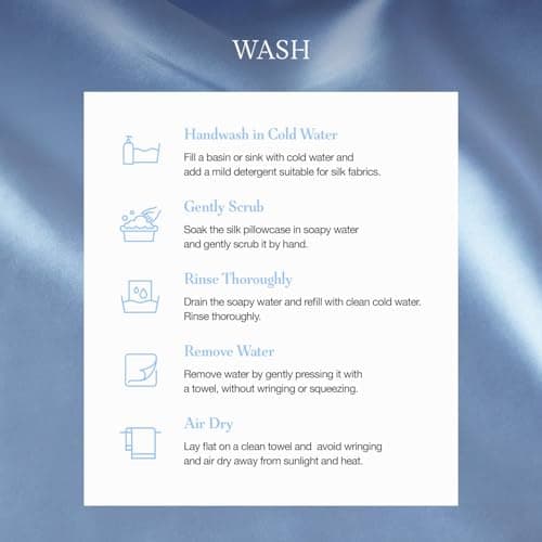 HOM 100% Pure Mulberry Silk Pillowcase for Hair and Skin, 25 Momme 6A High Grade - Comfortable, Breathable, Soft, Hidden Zipper (20x26, Gray) 7