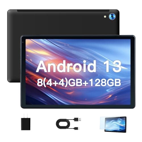 Latest 2026 Upgraded Android Tablet 10.1 Inch with IPS HD Touch Screen, Dual Camera, 64GB Storage 1TB Expansion, 8 in 1 Tablets Kit with Keyboard, Protective Case, Mouse, Stylus, BT 5.4, WiFi 6