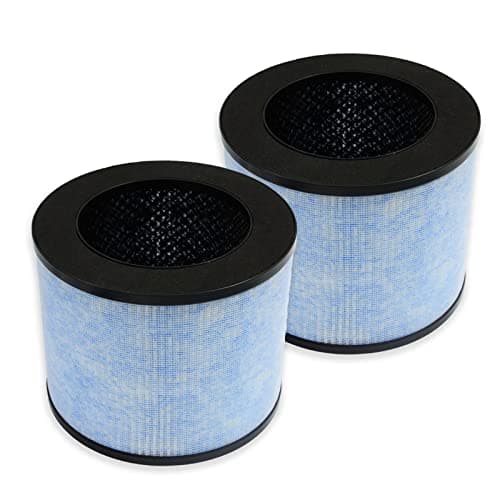 PUREBURG F100 Replacement Filter Compatible with Instant AP100 Air Purifier,2-Pack H13 HEPA 4-Stage Filtration Activated Carbon Air Clean Dust VOCs Odor