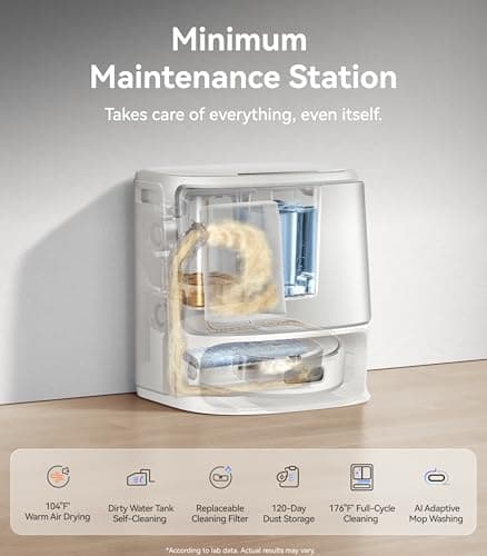 NARWAL Flow Robot Vacuum and Mop Combo, FlowWash Real-Time Self-Cleaning Track Mop, 22,000 Pa Suction, Dual-Camera AI Obstacle Avoidance, Carpet & Edge Cleaning, Self-Emptying Robot Vacuum 10