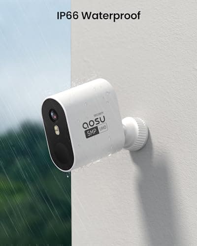 aosu Security Cameras Wireless Outdoor, 5MP Ultra HD Wireless Security Camera System, 2 Camera kit with 166° Wide Angle, 240-Day Battery Life,Spotlight Camera, 32G Local Storage, No Monthly Fee 7