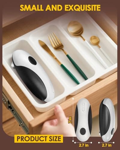 Rechargeable Automatic Can Opener, One-Touch Electric Can Opener with Smooth Edge, Hands-Free Can Opener for Seniors & Arthritis 7