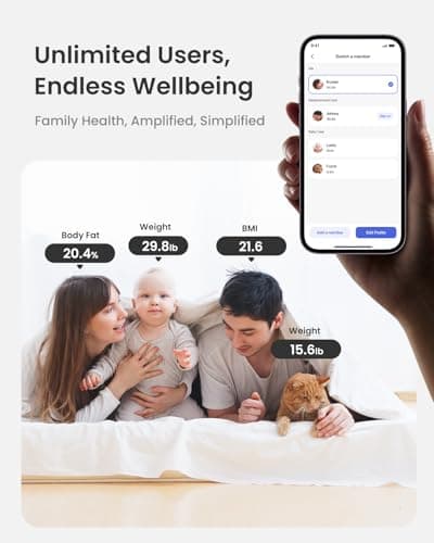 RENPHO Scale for Body Weight, Smart Scale with BMI, Body Fat, Muscle Mass, Bluetooth, 13 Metrics with Large Display, Support App Connection, Black, Elis 2X 9