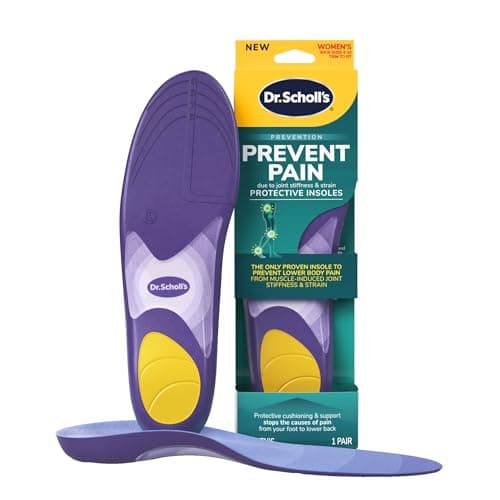 Dr. Scholl’s Prevent Pain Insoles for Women, Size 6-10, 1 Pair: The Only Proven Insole to Prevent Lower Body Pain - Arch Support Shoe Inserts for Women, Protect Against Lower Back, Knee and Foot Pain