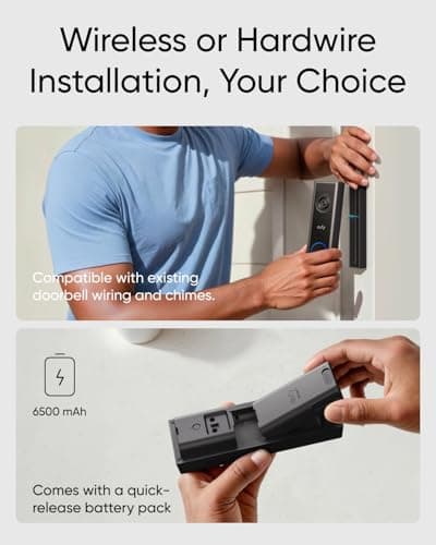 eufy Security Video Doorbell Camera C31,2K FHD,Battery/Wired Powered,Head-to-Toe View,Live Video Call,Wireless Doorbell,24/7Recording,Human and Motion Detection,HomeBase S380 Compatible,No Monthly Fee 2