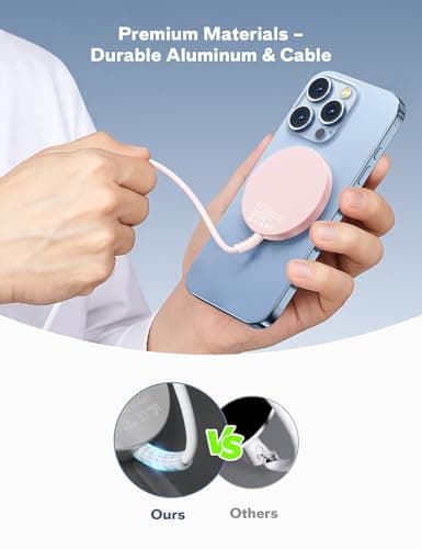 Bohuma Magnetic Wireless Charger: Mag-Safe Charging Pad Fast Charger Pad Dock for Home Office 6