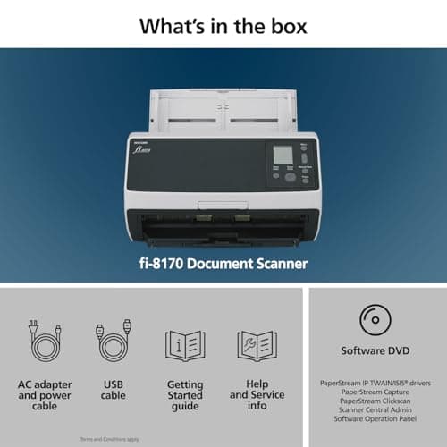 RICOH fi-8170 Professional High Speed Color Duplex Document Scanner - Network Enabled 6