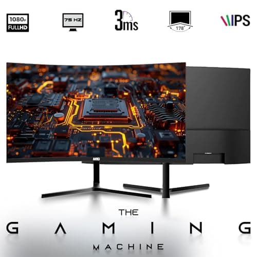 HP G3 Desktop PC, Intel i3, 16GB RAM, 512GB SSD, 27-Inch Curved Monitor, RGB Speaker, RGB Keyboard with AI-Enabled Copilot Key Mouse, 2X ARGB Fan WiFi, Windows 11 Pro (Renewed) 3