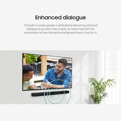 Samsung HW-B550D 3.1 ch Soundbar w/ Dolby Audio, Surround Sound expansion, Bass Boost, Adaptive Sound, DTS Virtual:X, Wireless Subwoofer, 2024 5