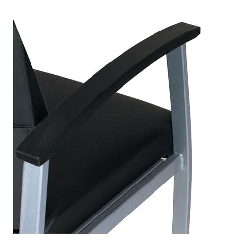 Alera Alera metaLounge Series Mid-Back Guest Chair, 24.6" x 26.96" x 33.46", Black Seat, Black Back, Silver Base 11