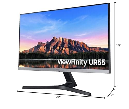 Samsung 28-Inch ViewFinity UR55 Series 4K UHD IPS Computer Monitor, HDR10, AMD FreeSync, HDMI 2.0 and DisplayPort 1.2, Bezelless Display, Eye Care, LU28R550UQNXZA, 2023 10