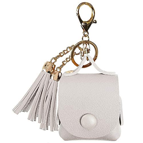 MODOS LOGICOS Charging Case Cover for Apple AirPods, PU Leather Case with Tassels - Beige
