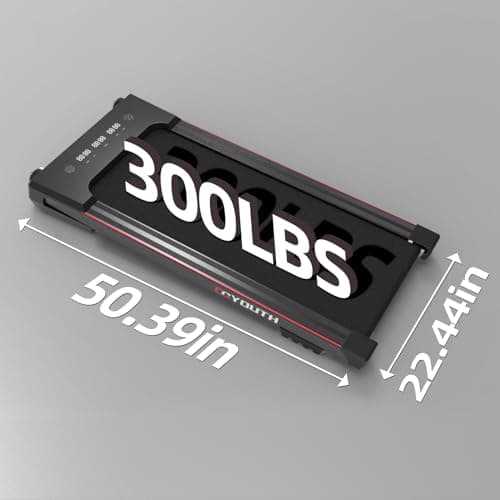 GOYOUTH Under Desk Treadmill, Medium Walking Pad for Home & Office, 12 HIIT Programs, Installation-Free, 300 lbs Capacity, 2.25HP 6