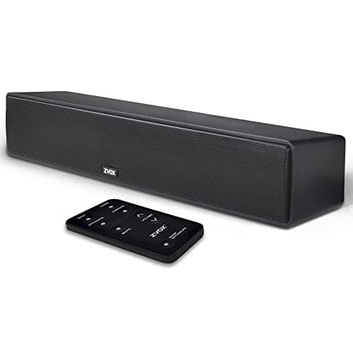 ZVOX Dialogue Clarifying Sound Bar with Patented Hearing Technology, Twelve Levels of Voice Boost - 30-Day Home Trial - AccuVoice AV157 TV Speaker - Black (Renewed)
