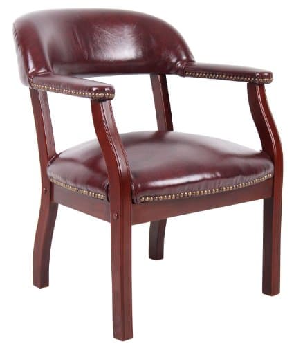Boss Captain’s Chair In Burgundy Vinyl