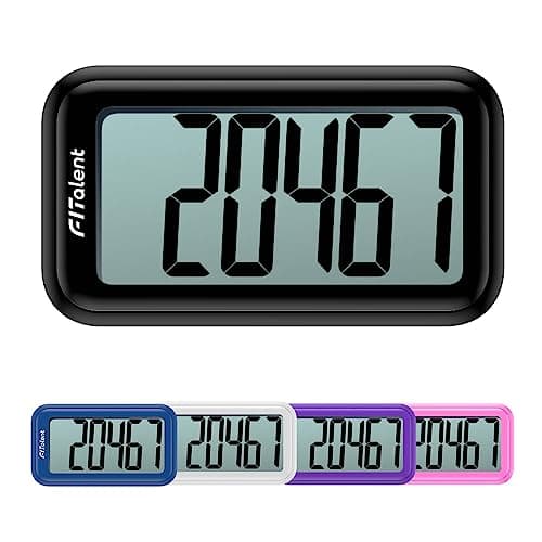 Pedometer for Walking Steps, 3D Accurate Simple Pedometer, Step Counter for Kids Men Women Seniors, Step Tracker with Clip Lanyard, Black