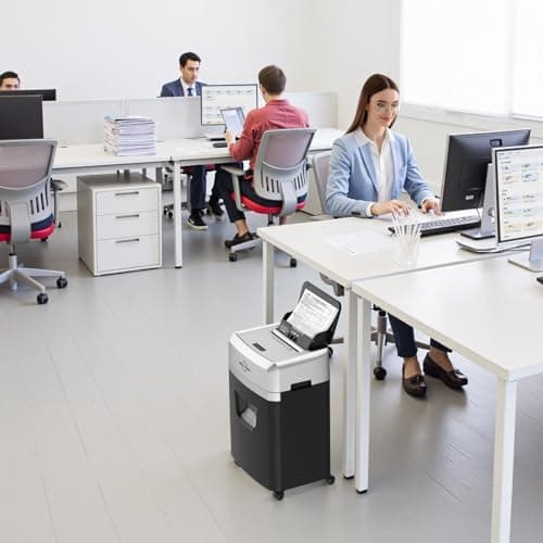 BONSEN 150-Sheet Autofeed Paper Shredder for Office, 60 Mins Heavy Duty Micro-Cut Shredders for Home Office Use, P-4 High Security Commercial Document Shredder with 6 Gal Large Capacity Bin (S3114) 9