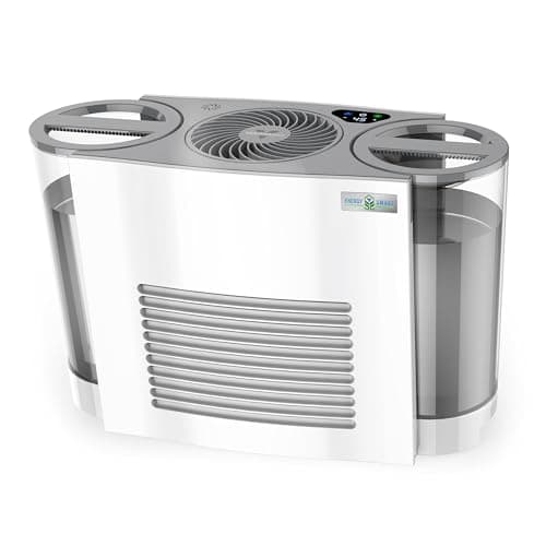 Vornado EVDC500 Energy Smart Evaporative Humidifier with 2 Gallon Dual Tank Capacity, LED Display, Automatic Shut-off, Electronic Humidistat, 4 Fan Speeds for Large Rooms up to 1000 sq ft