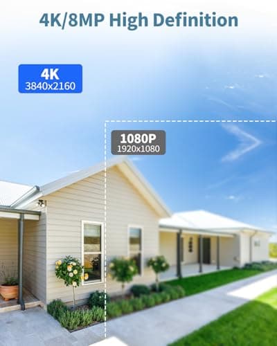 OHWOAI 《Motion Tracking & 2-Way Audio 》Extend Wired PTZ Cameras POE Security Camera System,4K/8.0 Megapixel Home Video Surveillance Systems 6