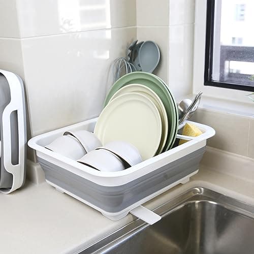 MontNorth Collapsible Dish Drainer with Drain Plug and Swivel Spout, Space-Saving, Portable Dish Rack for Kitchens, RVs, Campers and Travel Trailers 7