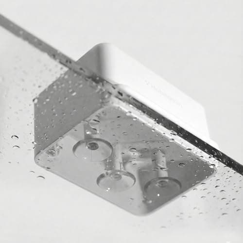 Habitamin Self-Draining Soap Dish – Fast Drying Soap Holder with 3 Suction Cups, Prevents Soap Melt & Water Buildup for Shower, Bathroom & Kitchen (Cool White) 5