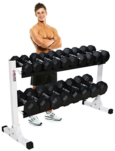 DF513- Two Tier 55" Dumbbell Rack by Deltech Fitness