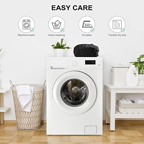 FreshCulture Queen Fitted Sheet - Hotel Quality, Ultra Soft & Breathable Brushed Microfiber, Deep Pocket, Cooling Fitted Sheets for Queen Size Bed (Black) 5