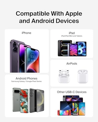 Belkin Portable Charger Power Bank for iPhone/Android - 10,000mAh, 23W Battery Pack with USB-C, Lightning Cables - Pass-Through, Charge 2 Devices, Phone, Watches, Tablets 10