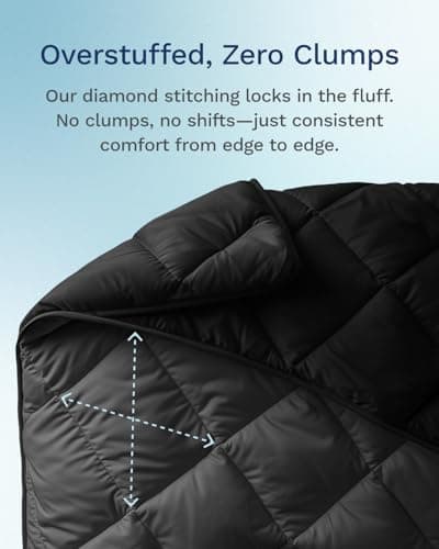ViscoSoft Essentials Reversible Down Alternative Quilted Comforter with Corner Tabs–All-Season, Plush Microfiber Fill, Machine Washable (Black/Gray, Full) 5