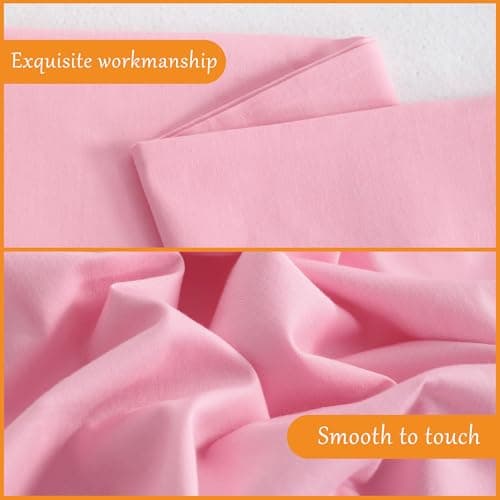 NTBAY Queen Cotton Pillowcases - Envelope Closure 20x30 Pillowcases Set of 2, Breathable and Soft Bed Pillow Cases, Pink 6