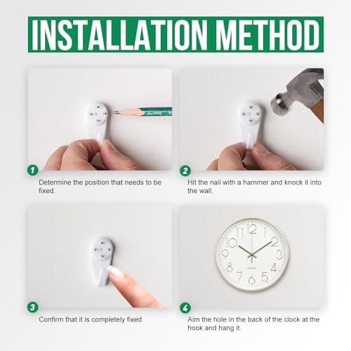 bakbrand Wall Clock 12 Inch Non-Ticking Silent Modern Simple Style Round Decor Clock Gold Stereoscopic Dial Quartz Wall Clocks for Home/Office/School/Living Room/Bedroom/Kitchen 9