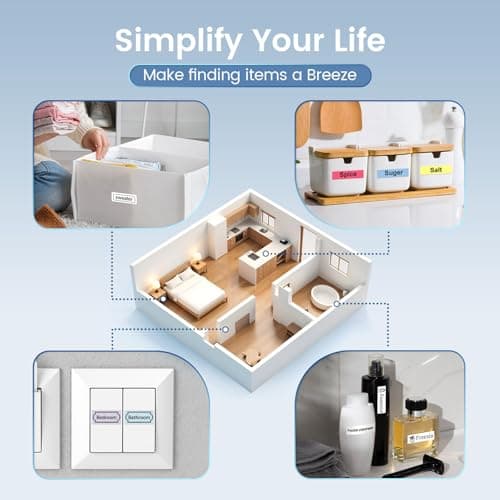 Vixic Label Maker, Label Maker Machine with-Tape, Portable Label Maker Rechargeable, Backlit Label Machine with Keyboard, M950 Bluetooth Label Makers Handheld for Home Office Kids Classroom Essentials 8