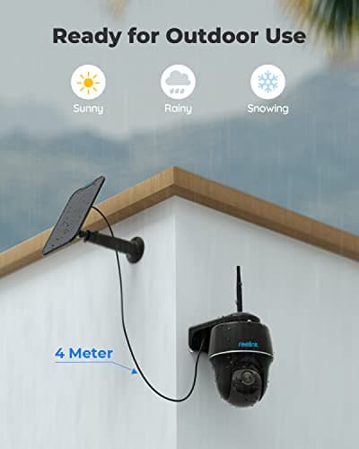 REOLINK 5MP Security Camera System Wireless Outdoor, Pan Tilt Battery Solar Cam with 2.4/5GHz Dual-Band WiFi, Smart Detection, Time Lapse, Home Hub Compatible, Argus PT + Solar Panel (Black) 6