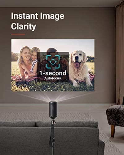 Anker Nebula Capsule Max, Pint-Sized Wi-Fi Mini 200 ANSI Lumen Portable movie Projector, 8W Speaker, 100 Inch Picture, 4-Hour Video Playtime, Outdoor Projector (Renewed) 7