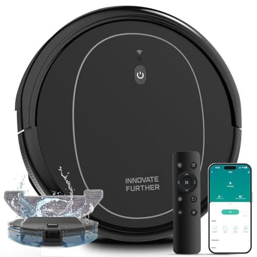 3-in-1 Robot Vacuum and Mop 4000Pa Vacuum Robot & WiFi/App/Remote/Alexa & Central Brush & Scheduled & Auto-Recharge Cleaning Robotic Vacuums Cleaner for Home Pet Hair, Hardfloors, Carpet