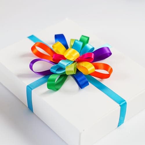 MEEDEE 3/8 Inch Satin Ribbon Set – 10 Rolls Rainbow Double Face Ribbon for Gift Wrapping, 5 Yards Each (Total 50 Yards), Decorative Ribbon for Presents & Party Favors 6